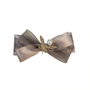 2025新款高端头饰韩系手工蝴蝶结发夹女后脑勺发量多发饰头花夹子