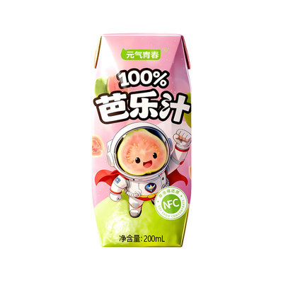 元气青春100%芭乐汁果汁饮料12盒