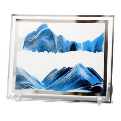 玻璃流沙画办公桌逸沙苑祝福轻奢