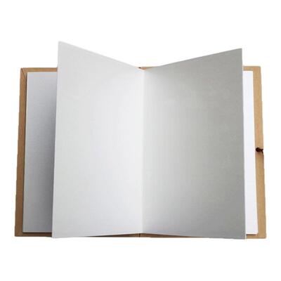 空白风琴本白色内页画画旅游印章