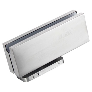 免挖坑玻璃门地弹簧黑钛通用进口油缓冲器上下夹配件免开槽地簧弹