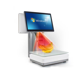 超市收银机水果蔬菜便利店生鲜零食商超扫码收银系统管理一体机麻辣烫熟食双屏收款机ai收银称重收银机一体机