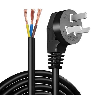 国标三插裸尾电源线大功率纯铜芯