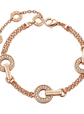 漂亮独特满钻大饼手链ins韩系