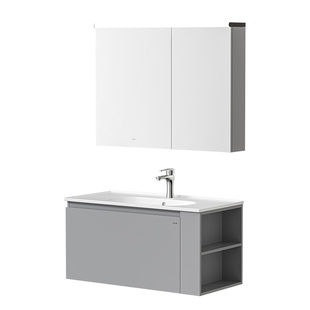 箭牌智能浴室镜柜单独挂墙式带灯除雾卫生间梳妆镜子简约欧式实木