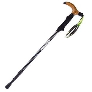 2026科德诺户外铝合金T字弯柄内锁避震登山杖攀登防滑山杖手杖