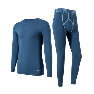 jockey保暖内衣男士莫代尔情侣款棉秋衣秋裤套装女士打底衫打底裤