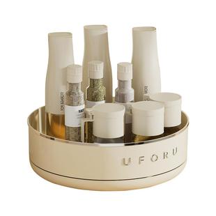 摩登主妇旋转调料品置物架厨房调料架子托盘收纳盒调味料用品转盘