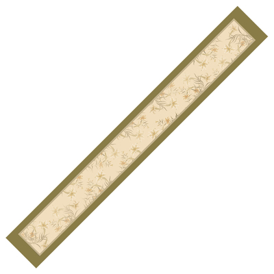 爱奇葩iqipa 清风百合高端桌旗茶席垫子防水茶桌垫布茶几长条桌布