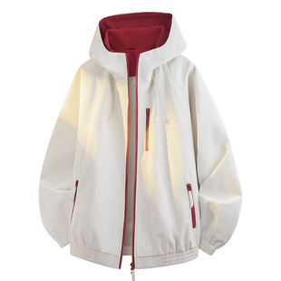 班尼路冲锋夹克男士春秋季2026新款防泼水户外运动防风外套男款E