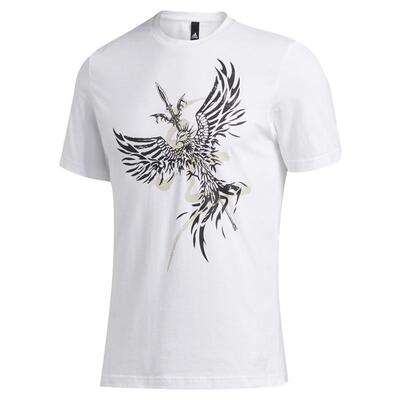 Adidas/阿迪达斯正品男士时尚印花圆领柔软亲肤短袖T恤FT2753