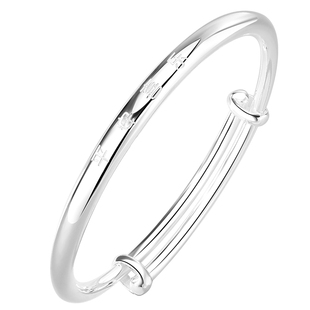 少女款银手镯女9999纯儿童男孩女童2025新款纯银镯子生日礼物女生