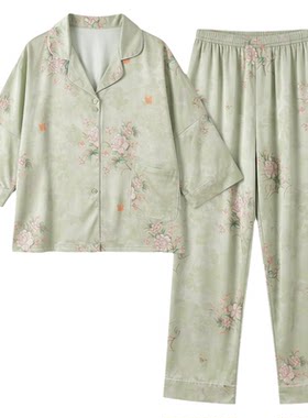 七分袖宽松睡衣女家居服送妈妈
