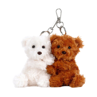 McHugs拥抱小熊钥匙扣包包挂件毛绒玩具情侣娃娃生日礼物玩偶挂饰