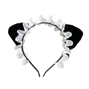 猫咪女仆发箍双面洛丽塔可爱发饰Lolita猫女kc配饰少女猫耳头箍