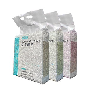 绿茶豆腐猫砂去臭除味猫沙结团无粉尘可倒冲厕所猫砂6L 广东发货