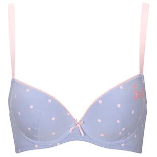 古今花芭比联名款甜美少女文胸光面聚拢可爱波点软钢圈【18岁+】