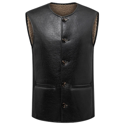 皮毛马甲冬季加厚坎肩爸爸爷爷装