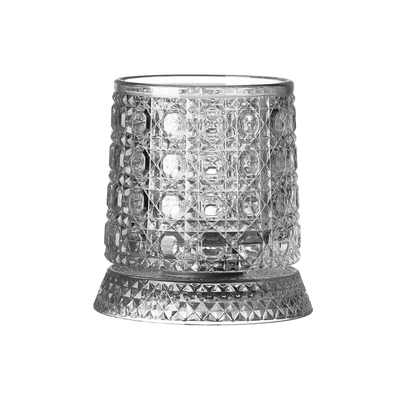 麦卡伦转转杯子水晶旋转威士忌酒杯高级感白兰地古典洋酒杯发光垫