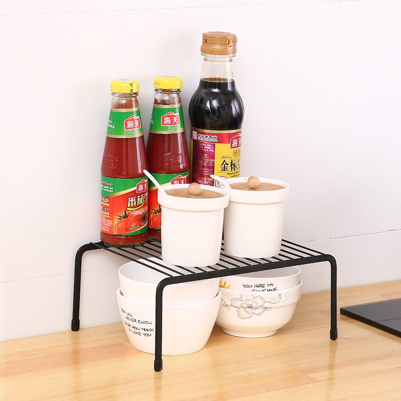 台面架子一层厨房置物架铁放调料锅单层家用子碗碟架桌面艺灶台架