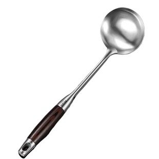 汤勺316不锈钢家用大号盛汤勺子加厚锅铲长木柄炒勺铲子食品级