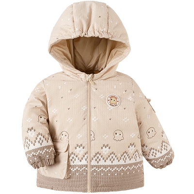 巴拉巴拉男童中长款加厚羽绒服潮