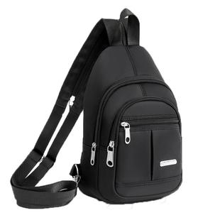 牛津布双肩包2025新款女时尚百搭休闲小背包运动斜挎胸包多用小包