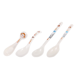 五和密胺儿童餐具宝宝家用学习吃饭勺自主进食卡通汤勺辅食调羹勺
