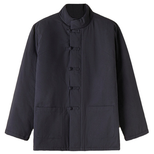 朴笙记男士冬季道服棉衣复古中国风保暖禅茶唐装大码居士修行上衣