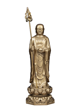 九华山地藏王摆件坐谛听地藏