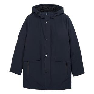 圣大保罗羽绒服男秋冬季连帽合身中长款简约舒适保暖高级感外套