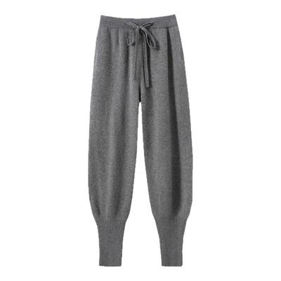 羊绒裤子女微锥束脚堆堆运动裤