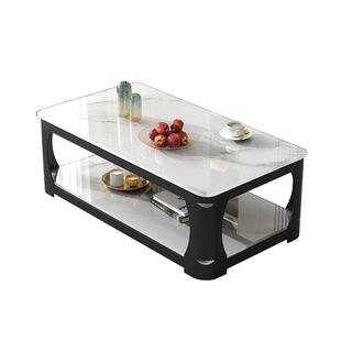 茶桌钢化玻璃2025新款简约高级感仿大理石茶台客厅家用小户型茶几