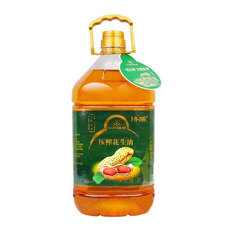 以岭络膳一级压榨花生油5升桶装