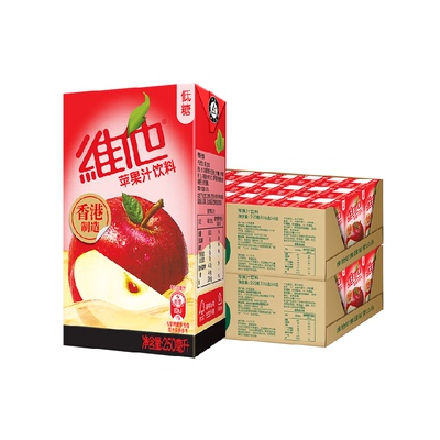 维他苹果汁饮料250ml×48盒