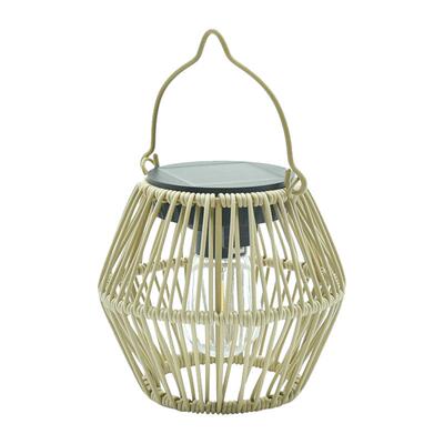 太阳能户外灯家用庭院灯仿藤条竹编挂灯复古花园防水氛围灯装饰灯