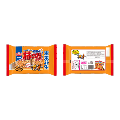 龟田制果卡米达柿子种米果花生日式零食柿种网红怀旧小零食150g