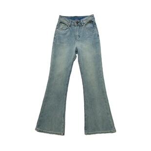 王炸裤型~微喇牛仔裤女2026年新款夏季薄款新高腰直筒显瘦阔腿裤