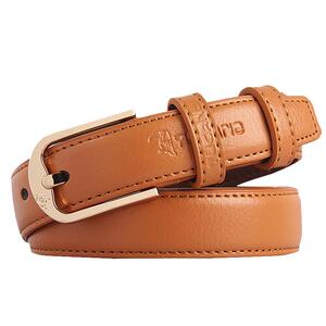 啄木鸟皮带女牛皮细腰带女士皮带休闲简约百搭女式针扣装饰裤腰带