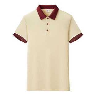 冰丝速干工作服polo衫定制印logo奶茶咖啡店甜品餐饮短袖工装T恤