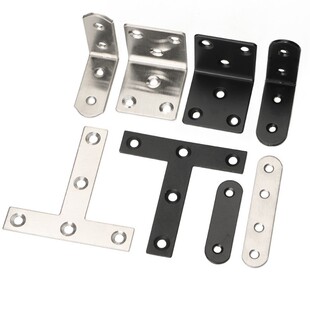 不锈钢角码家具连接件柜子层板托维修桌椅窗户90度角铁带孔直片