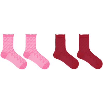 ubras袜子生肖马年红袜千马纹新疆棉袜女款本命年中筒袜防臭男冬