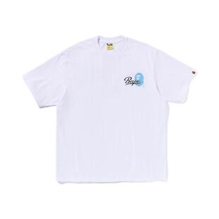 BAPE男装24年秋冬撞色猿人花式字母印花短袖T恤110303N