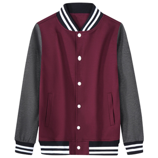 中小学生春秋校服女童酒红色棒球服儿童枣红藏青灰色英伦风运动装
