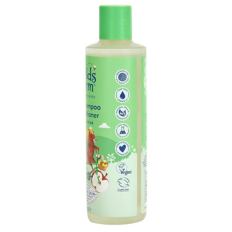 Childs Farm2合1苹果和梨苹果梨儿童洗发水与护发素250ml温和清洁