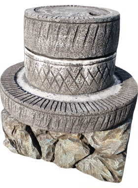 定制仿真高密度泡沫磨盘石磨造景