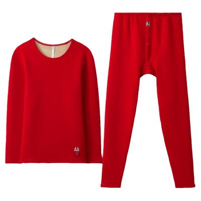 红豆红色龙年本命年结婚内衣内裤袜子男女士发热加厚加绒保暖礼盒