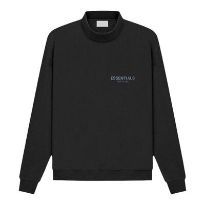 FotiGmanClub ESSENTIALS 复线潮牌宽松情侣加绒高领套头立领卫衣