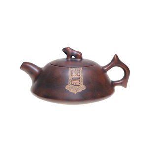 坭兴陶名家如意蛙鸣壶纯全手工原矿泥非紫砂茶具复古天然包邮