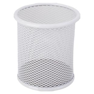 得力金属笔筒办公室桌面学生笔桶收纳盒大容量超大铁网简约铅笔筒化妆刷笔盒轻奢高级感创意办公桌文具